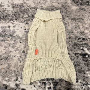 Cozy Cream Dog Turtleneck Sweater